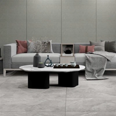 Azulejo de porcelana gris oscuro mate